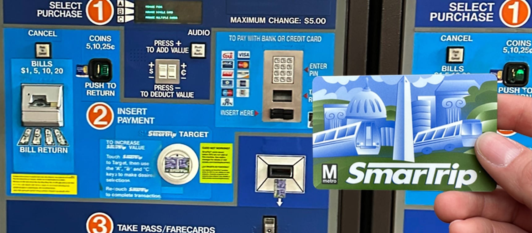 Achat de la SmarTrip® Card étape par étape