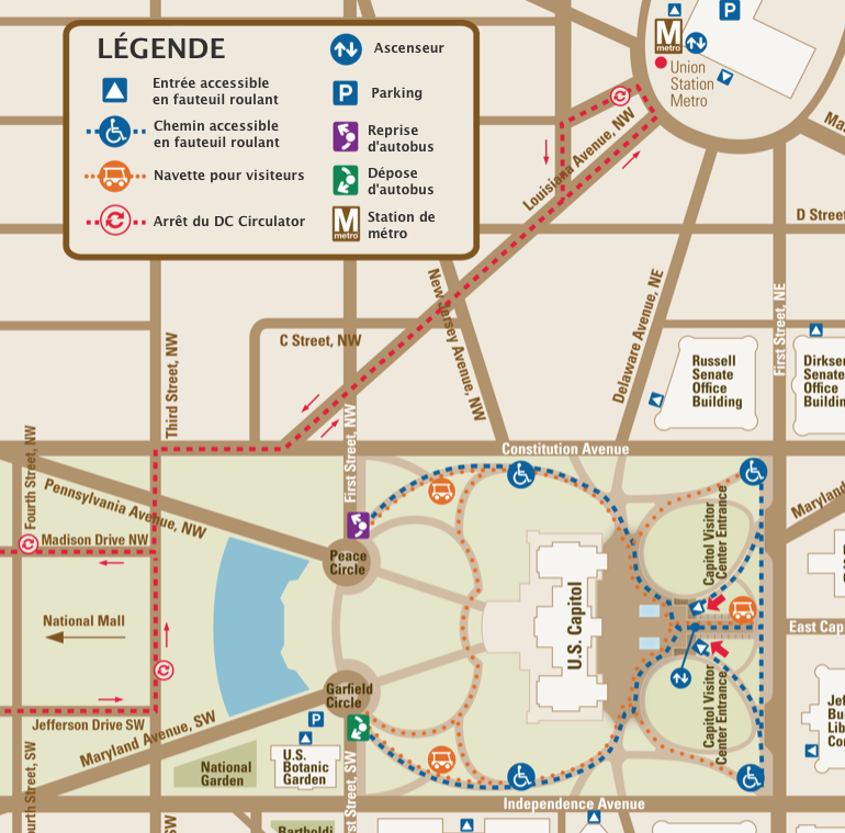 Le plan extérieur du Capitole de Washington