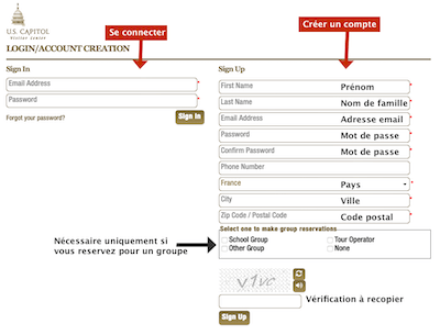 Créer un compte pour visiter le Capitole