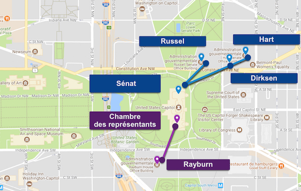 Plan du métro du Capitole à Washington, DC