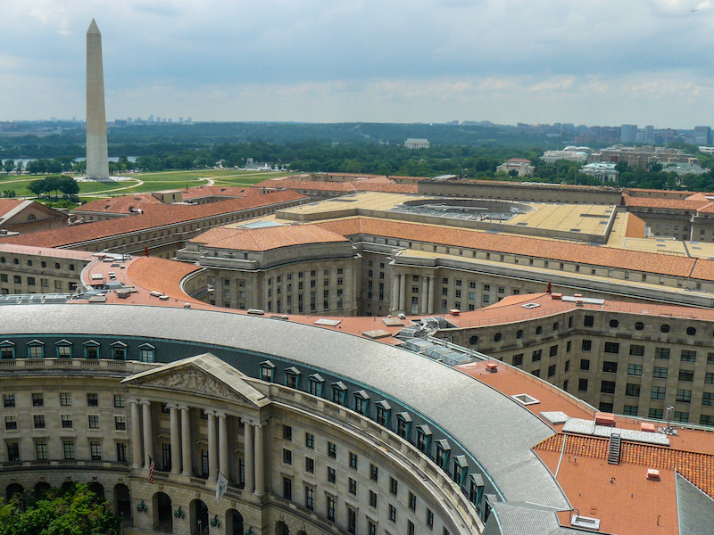 Vue du Washington Monument et du Mall depuis le Old Post Office / hôtel Trump