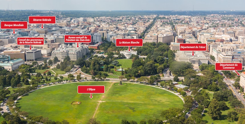 La vue côté nord depuis le Washington Monument