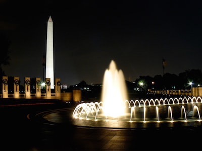 WWII Memorial de nuit